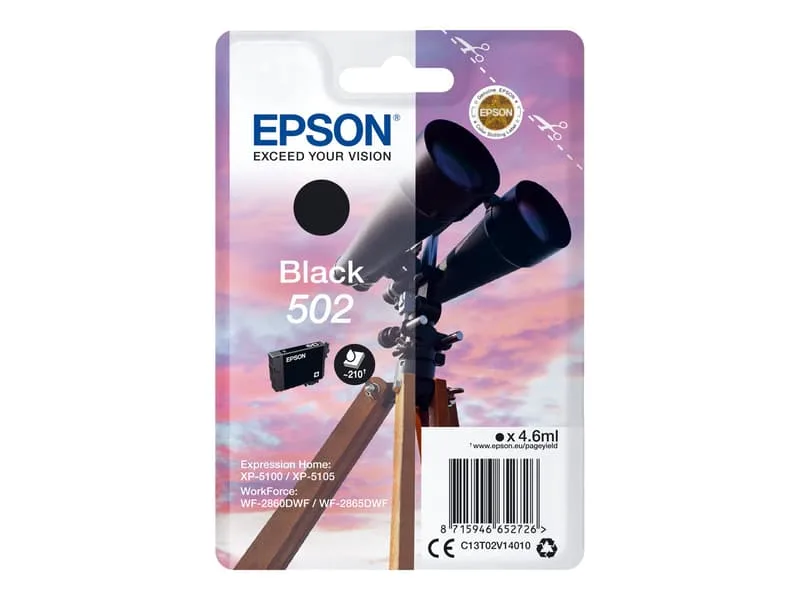 Epson 502 Svart, 210 sidor