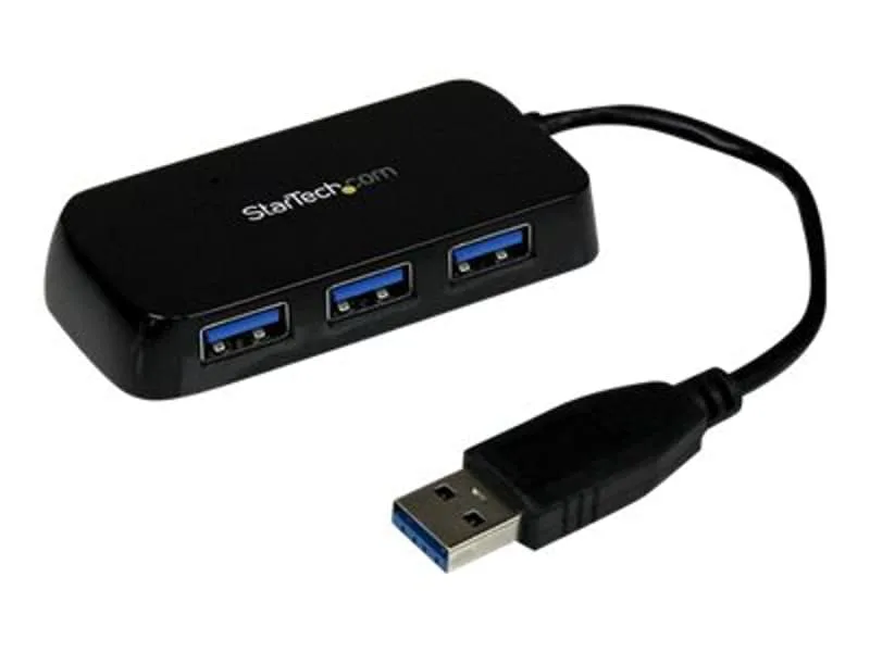 4 Port Portable SuperSpeed Mini USB 3.0 Hub