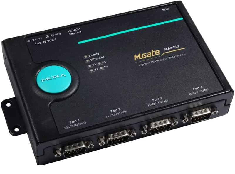 Mgate MB3480 4-Port Serial To Ethernet Modbus Gateway
