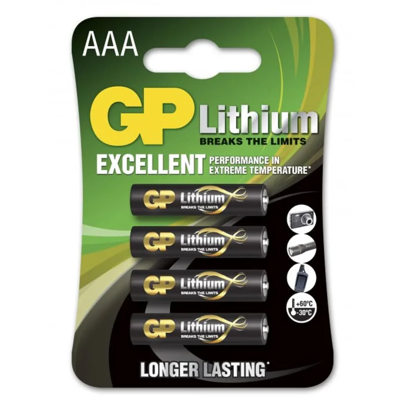 GP Batteri Lithium AAA/LR03 4-Pack