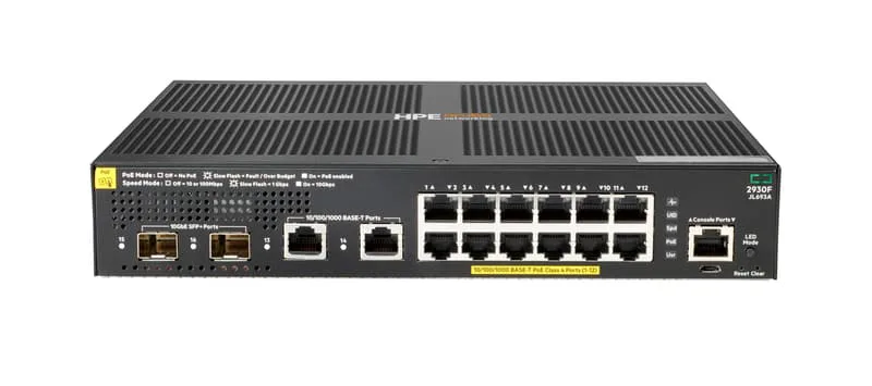 2930F 12G PoE+ 2SFP+ PoE 139W