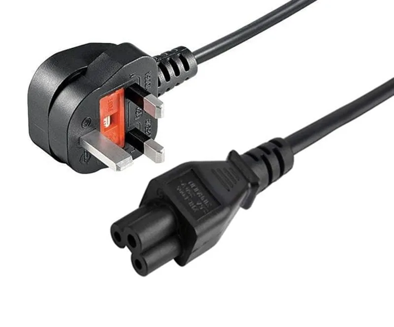 Power Cord 3-Pin Laptop 1.8m Uk