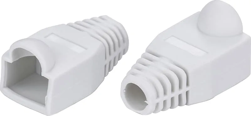 RJ45 Böjskydd (8/8) 10-Pack Vit