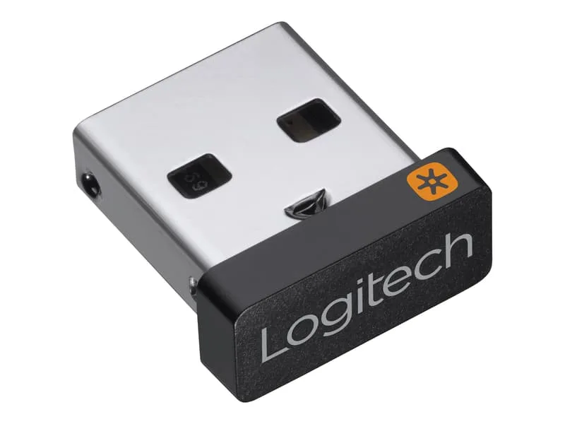 Logitech USB Unifying-mottagare, 2,4 GHz trådlös teknik, USB-kontakt Kompatibel med alla Logitech Unifying-enheter som trådlösa möss och tangentbord, PC/Mac/bärbar dator