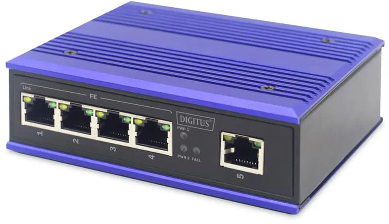 Digitus 5-portars Industriell Fast Ethernet Switch
