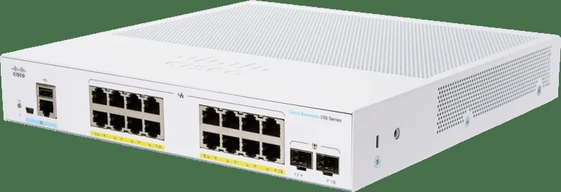 CBS250 16G 2SFP PoE 120W Smart Switch