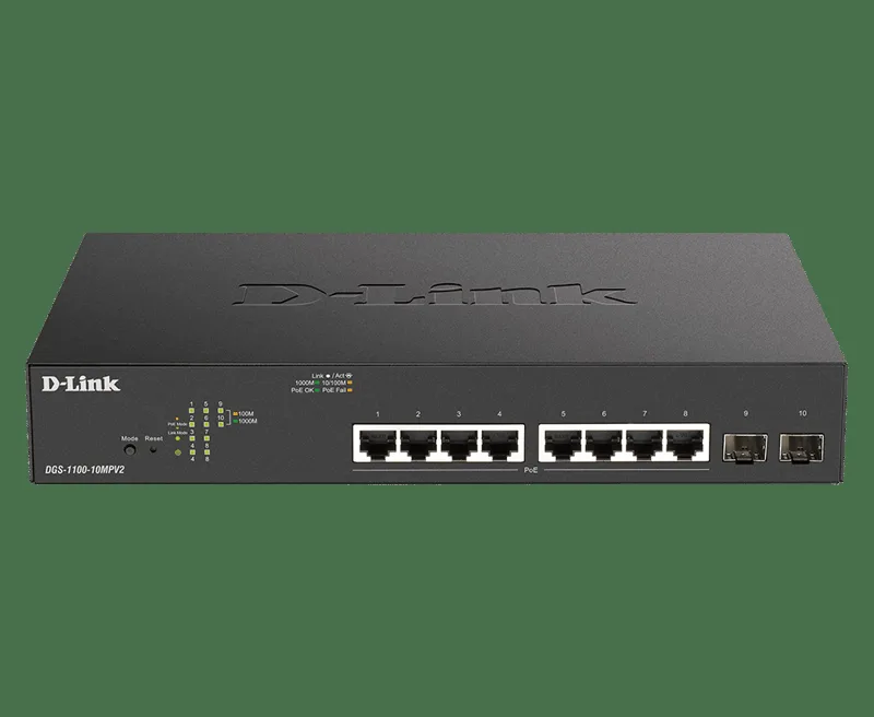 D-Link DGS 1100 v2 10-Port Smart PoE