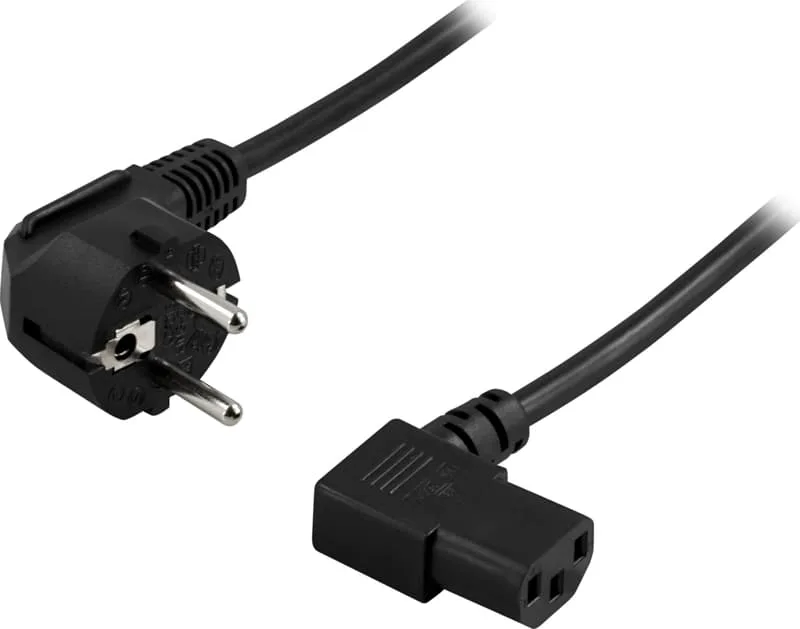 Deltaco Vinklad Apparatkabel / Vinklad C13