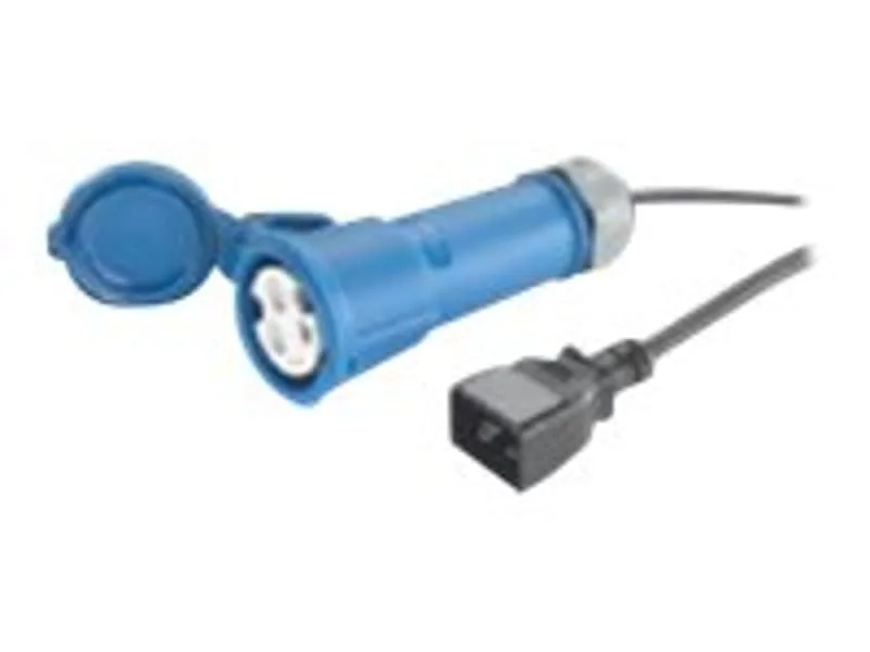 EPDU POWER CORD IEC309 16A TO Svart 0,5 m C20 coupler
