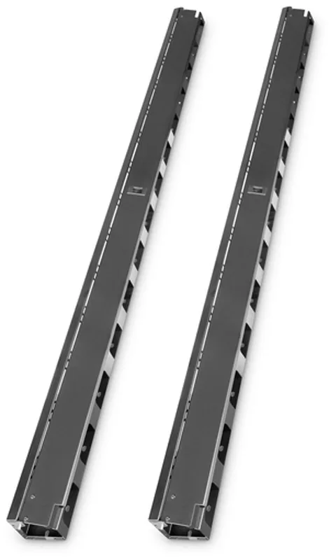 42U Vertikal Kabelkanal Svart 2-pack