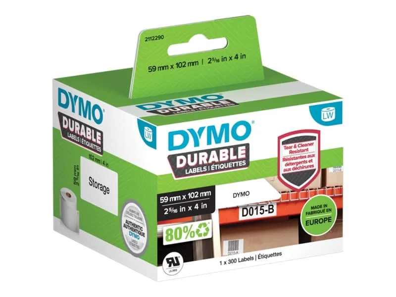 DYMO Durable Hvid Selvklæbende printeretiket