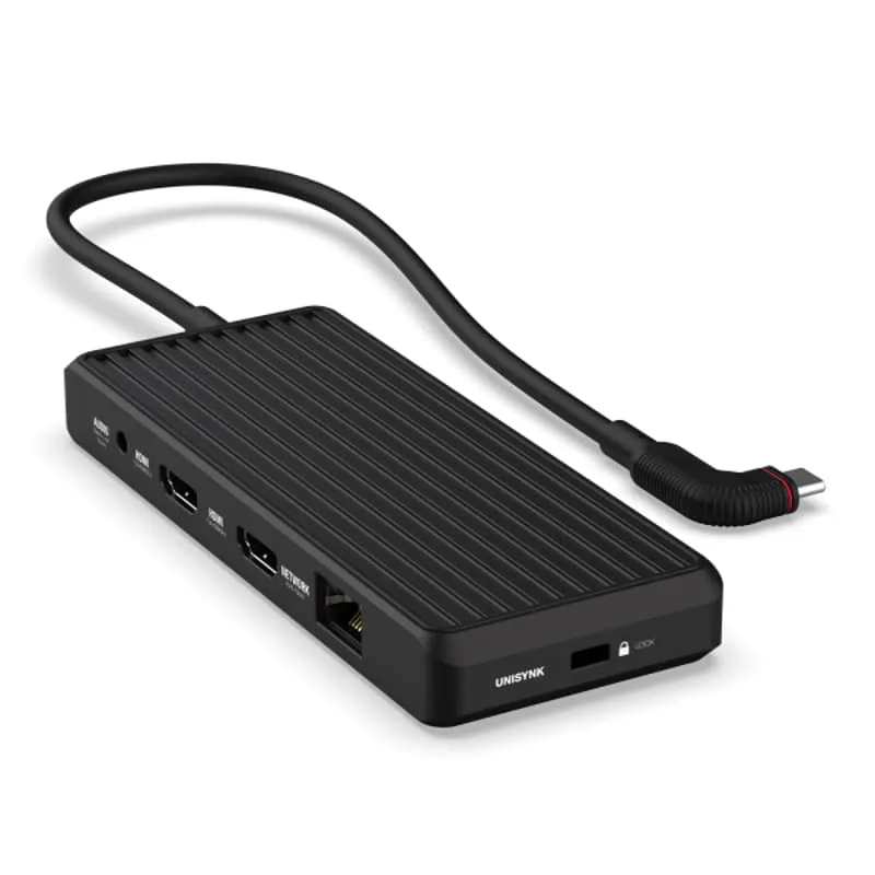 10 Port Dual Screen Hub 4K 100W Black