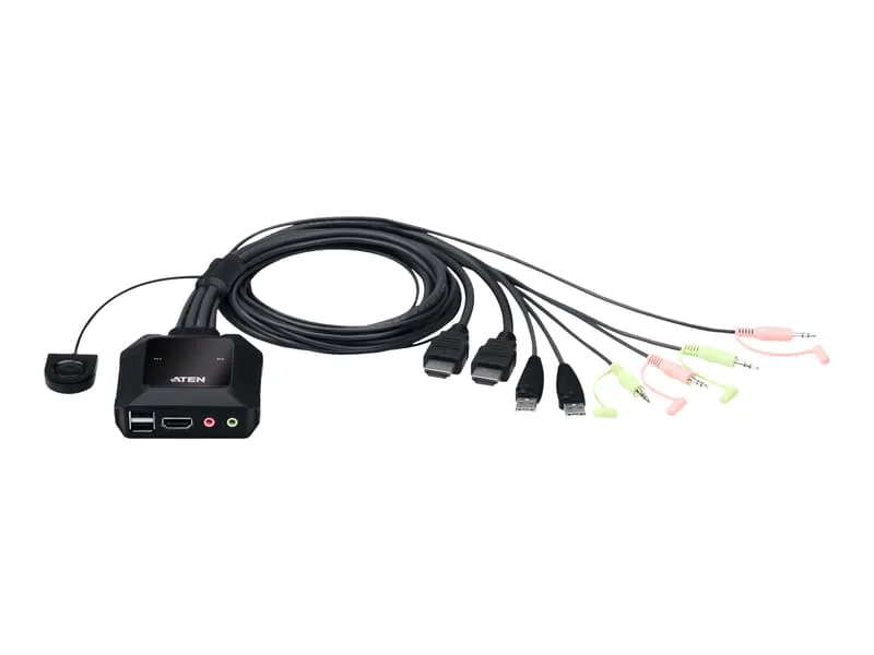 Aten 2-portars USB 4K KVM-switch med HDMI-kabel