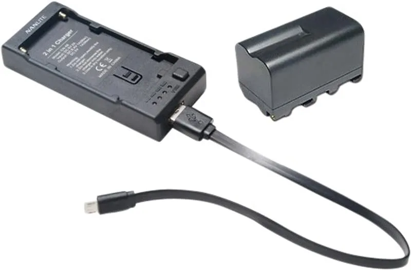 NANLITE 4500mah NP-F750 Batteri + CN-58 Laddare