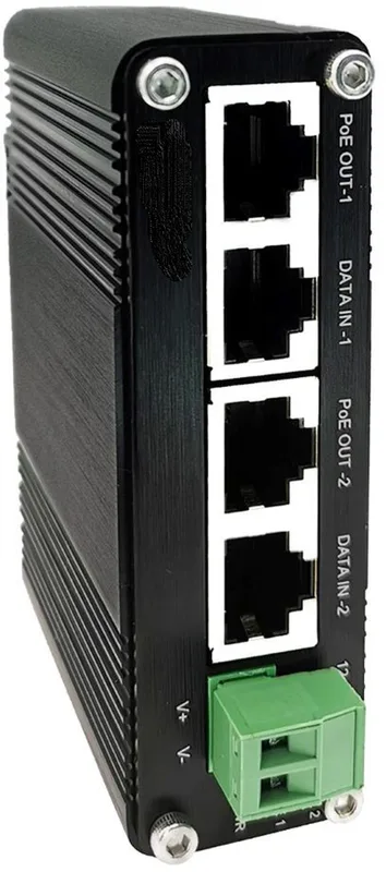 2-Port Gigabit PoE-injektor DIN 60W