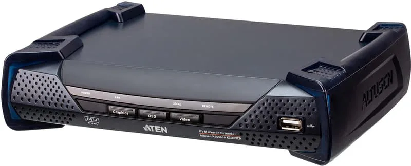 KE6940AR DVI-I KVM over IP-mottagare för dubbla skärmar