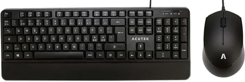 Acutek AMK-201WH tangentbord Mus inkluderad USB Nordic