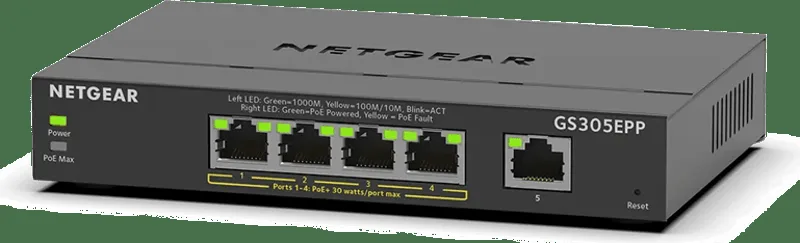 GS305EPP 5-Port Gigabit Ethernet Easy Smart Essential PoE+ 120W