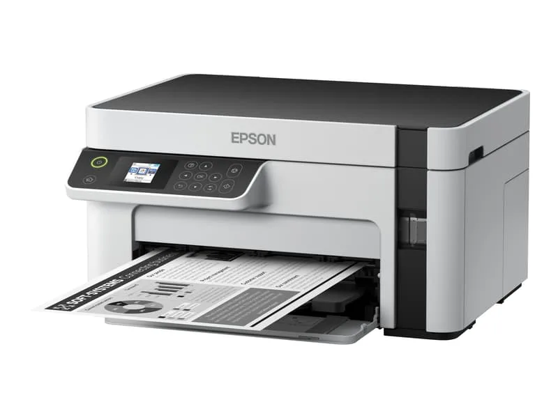 Epson Multifunktionell kompakt skrivare EcoTank M2120 Mono, bläckstråleskrivare, A4, Wi-Fi, vit, C11CJ18402