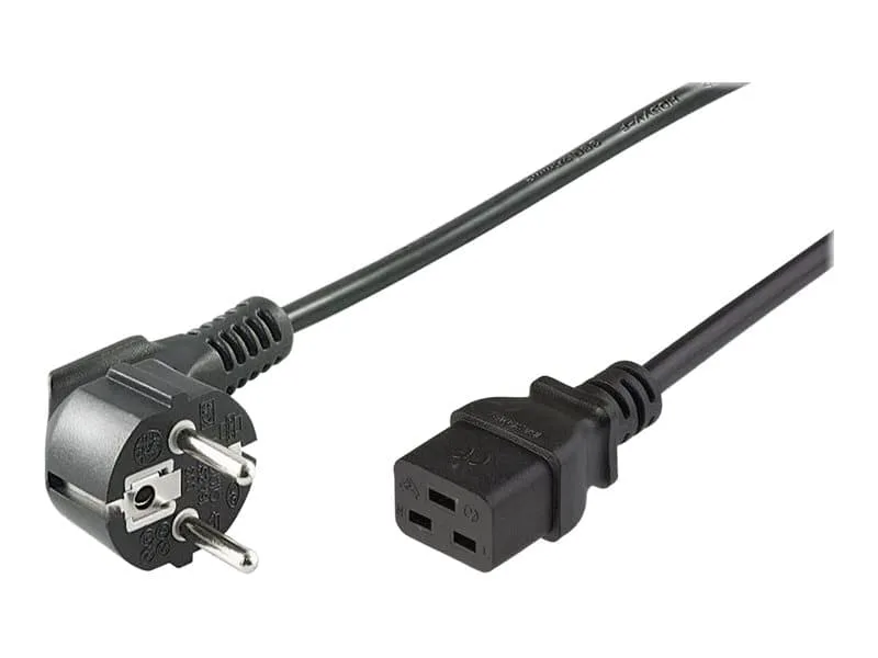 PE0771901 strömkablar Svart 1 m CEE7/7 C19 coupler