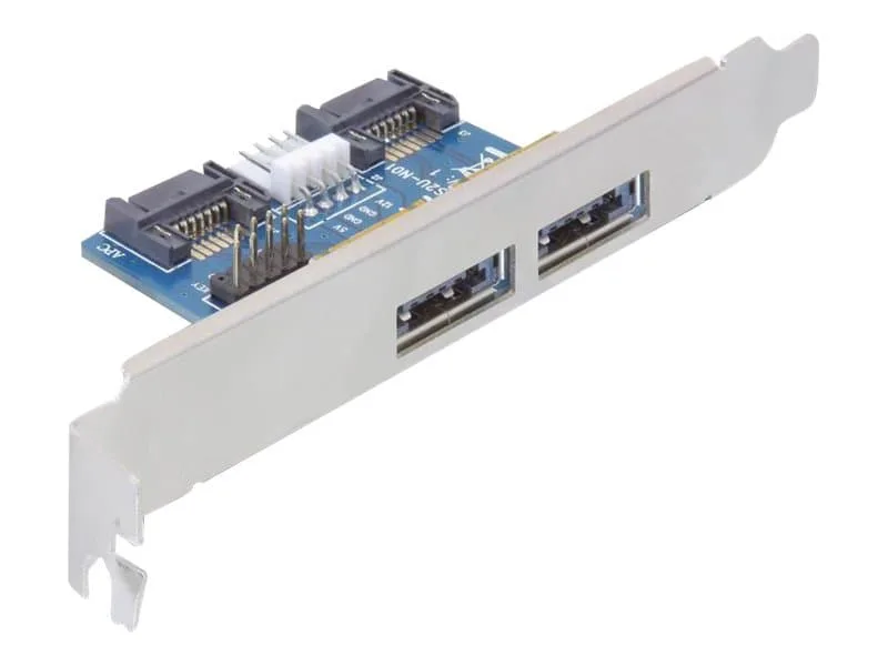 Delock Slot bracket 2x eSATAp 5V/12V with Low Profile Bracket