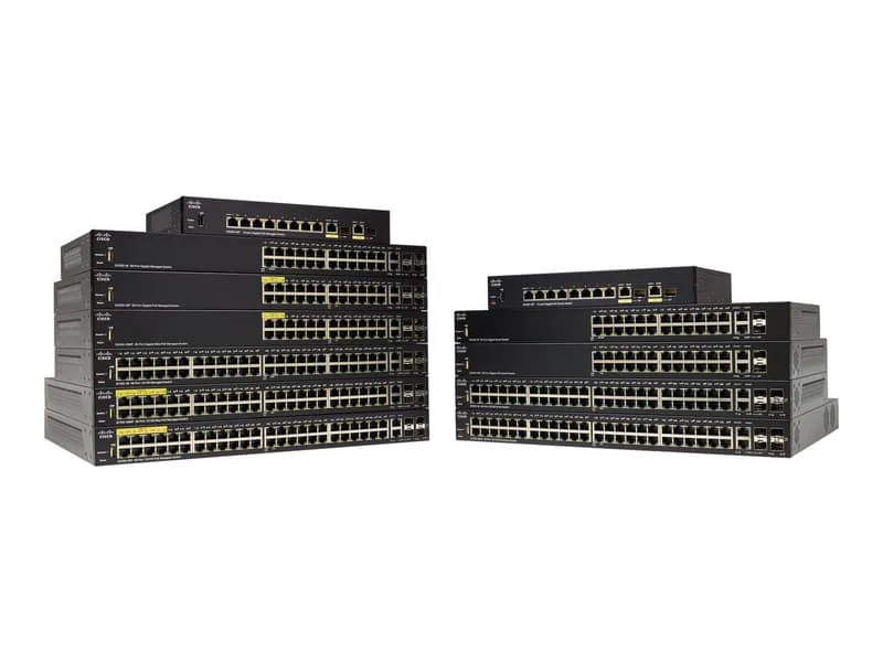 Cisco SF350-24P hanterad L2/L3 Fast Ethernet