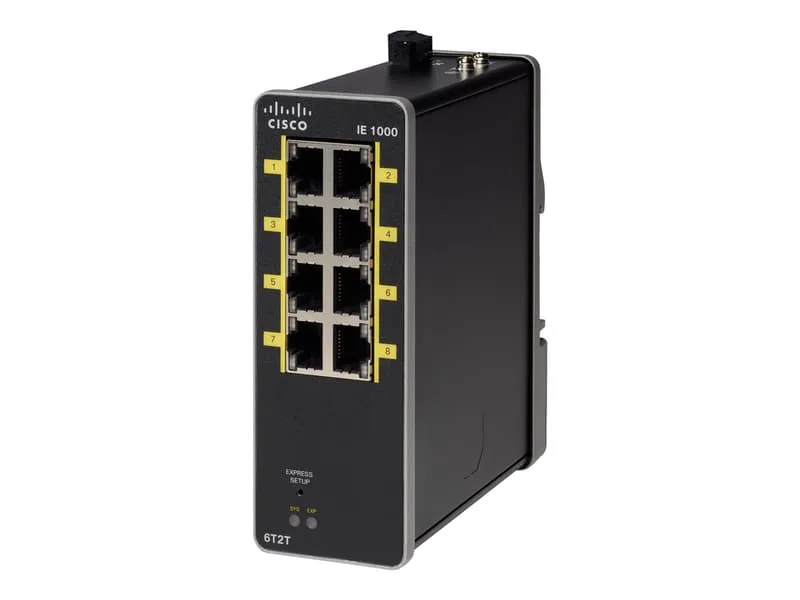 IE-1000-6T2T-LM nätverksswitchar hanterad Fast Ethernet (10/100) Svart