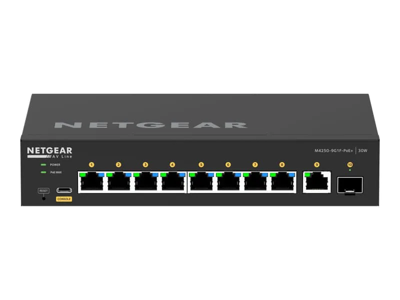 Netgear GSM4210PD-100EUS nätverksswitchar hanterad L2/L3 Gigabit Ethernet