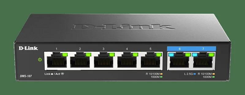 D-LINK 7-Port Multi-Gigabit Unmanaged Switch