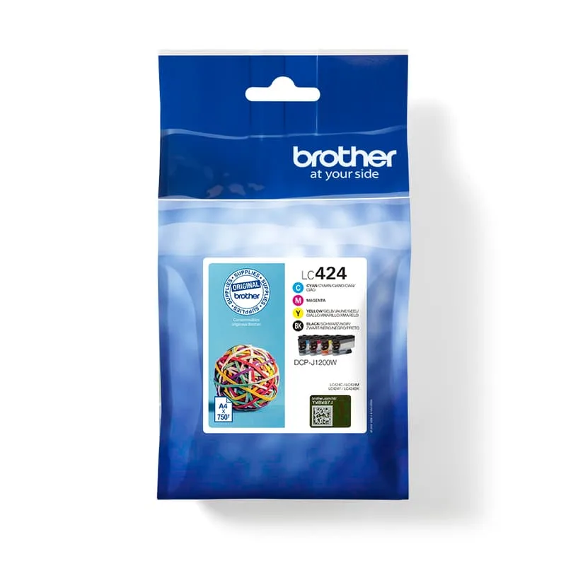Brother LC424 Value Pack, 4 st patroner (svart+cyan+magenta+gul)
