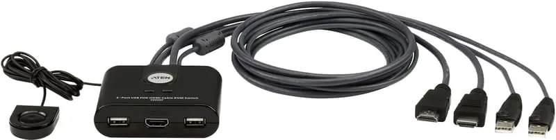 Aten 2-ports USB FHD HDMI-kabel KVM-switch