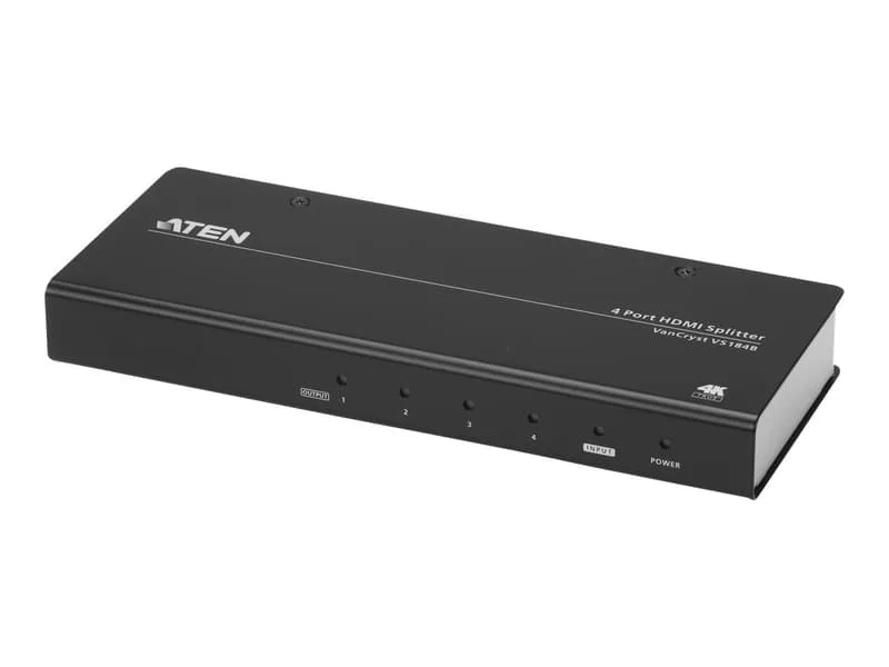 ATEN 4-Port True 4K HDMI Splitter Svart