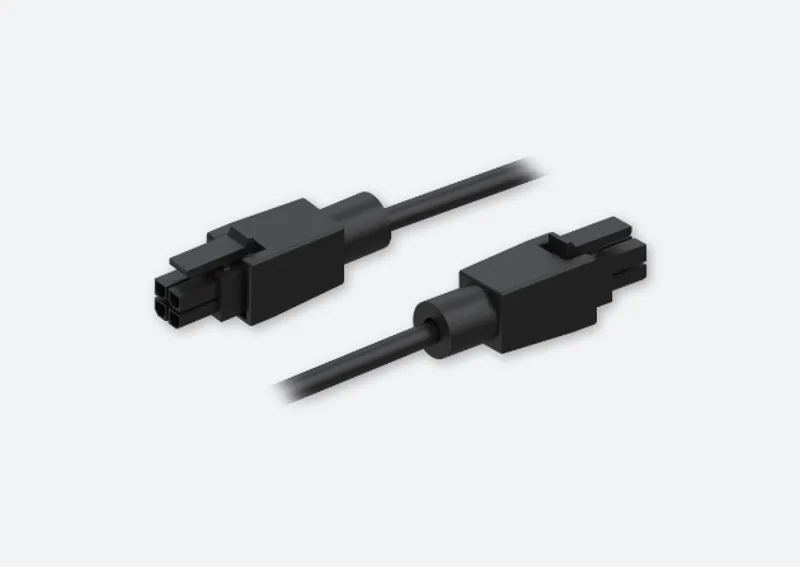 Teltonika 4-pin to 4-pin power cable Svart