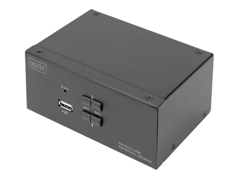 Digitus KVM Switch 2-Port Dual Display 4K DisplayPort