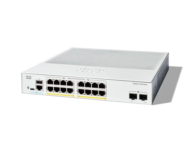 Catalyst C1300 Managed 16x1GbE 2xGbE SFP PoE 240W Switch