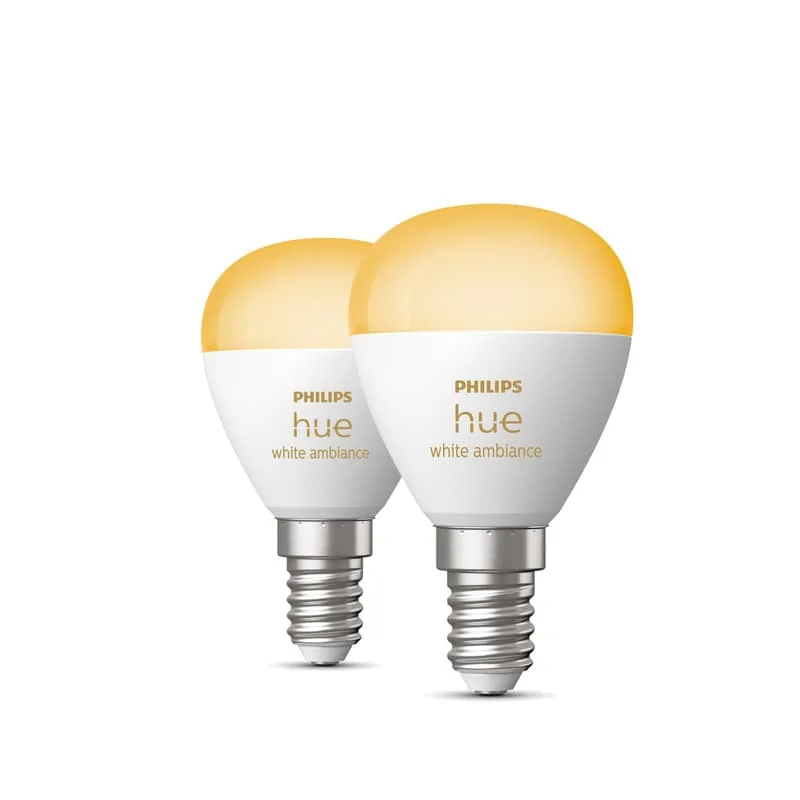 Philips Hue White Ambiance E14 Klot 2-pack