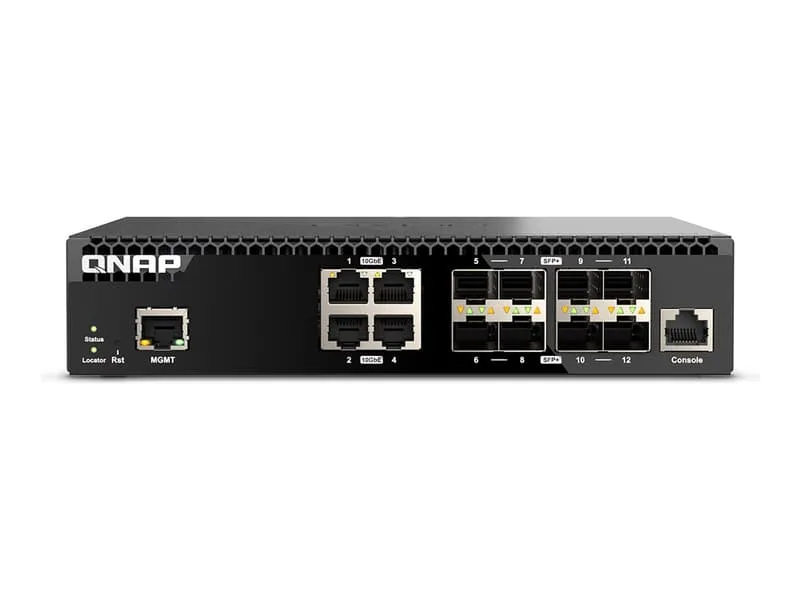 QSW-M3212R-8S4T nätverksswitchar hanterad 10G Ethernet (100/1000/10000) 1U