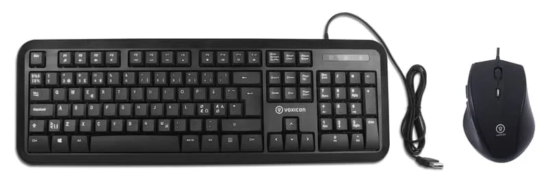Voxicon Wired Keyboard 210w + Wired Optical