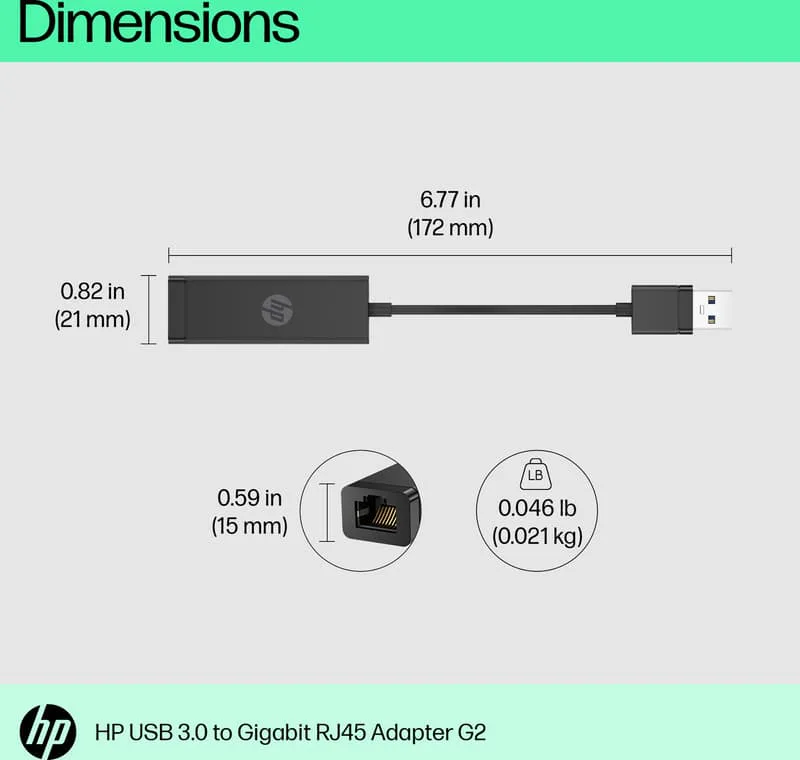 USB 3.0 till Gigabit RJ45-adapter G2