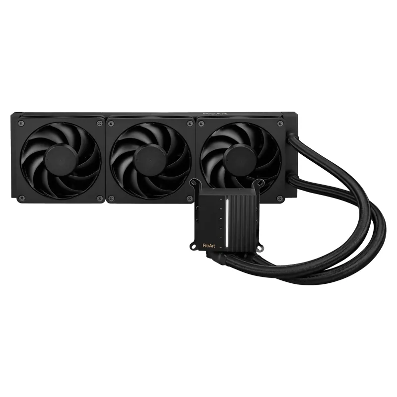 ASUS ProArt LC 360 allt-i-ett vätskekylare med mycket god prestanda trefaspump, tre Alphacool Apex Stealth Metal Power-fläktar med låg ljudnivå, svart