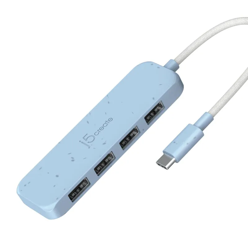 Eco-Friendly USB-C to 4-Port Type-A Gen 2 Hub