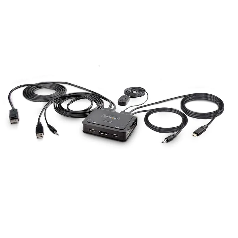 Startech 2-Port Hybrid Cable KVM-switch Svart