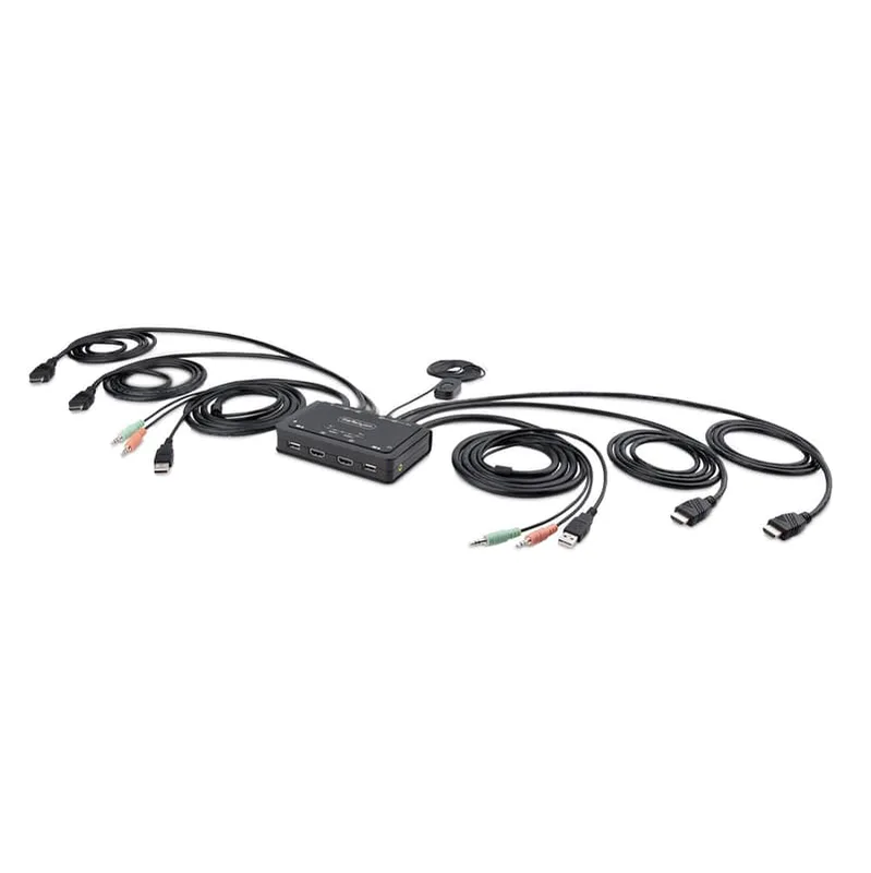 Startech 2-Port Dual Monitor KVM-switch Svart