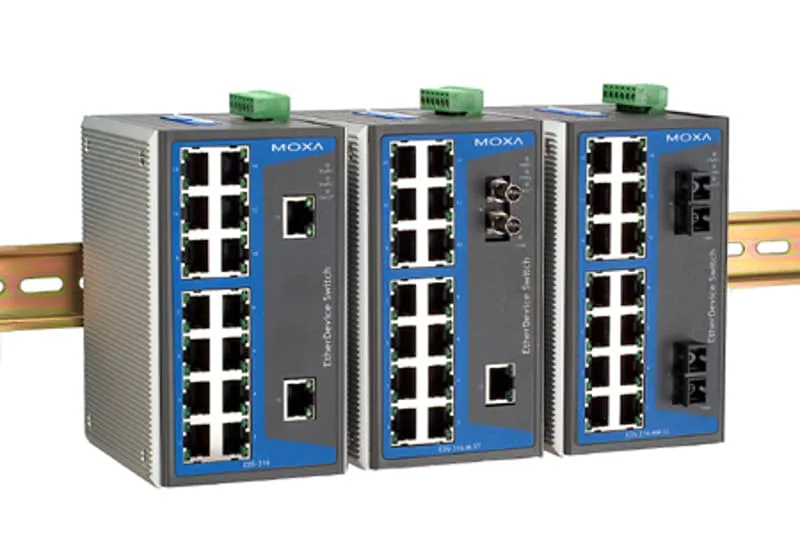 EDS-316-T 16-ports industriell ohanterad Ethernet-switch