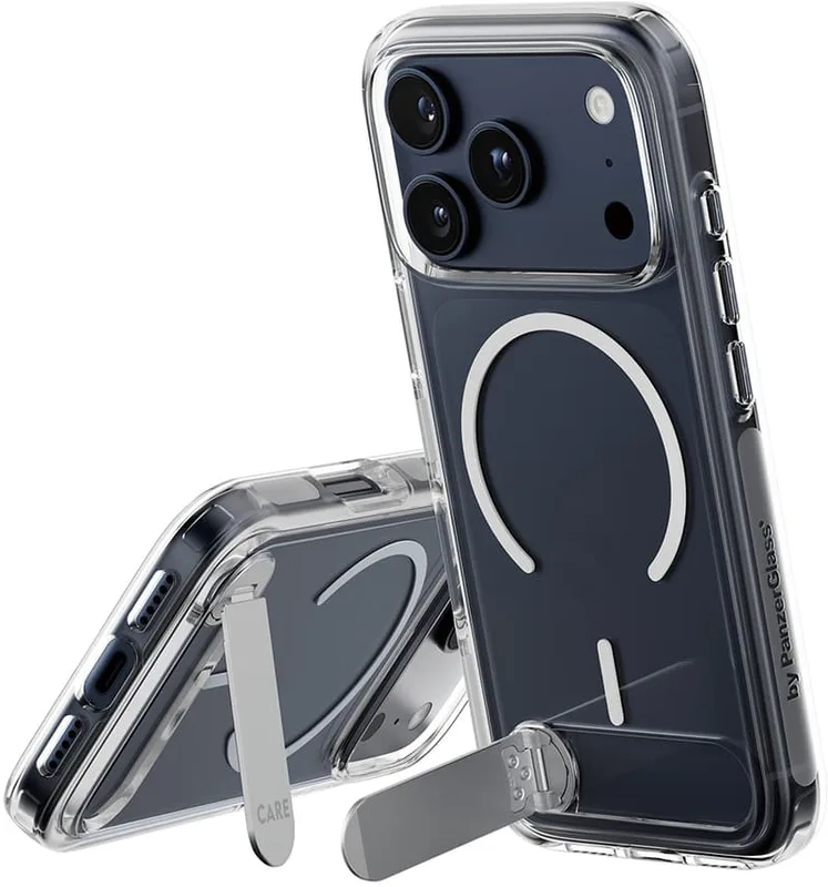 PanzerGlass CARE™ by ® Case Transparent m. Kickstand & MagSafe iPhone 17