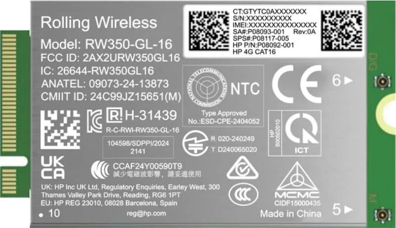 4G LTE-Advanced Pro Cat16 WWAN