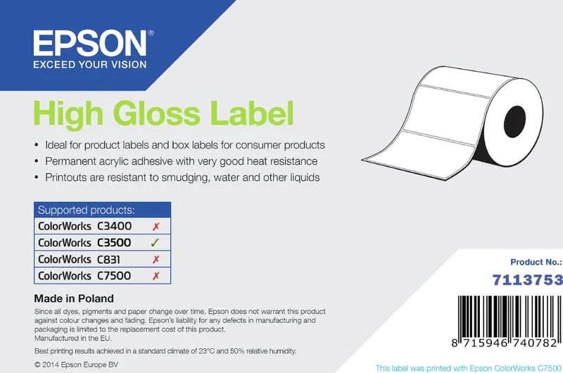HIGH GLOSS LABEL DIE-CUT ROLL