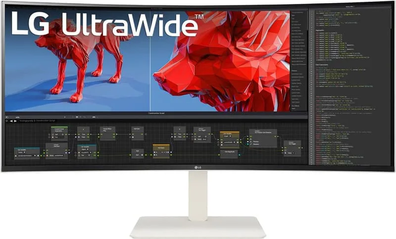 LG 38BR85QC-W, 96,5 cm (38"), 3840 x 1600 pixlar, UltraWide Quad HD+, LCD, 1 ms, Vit