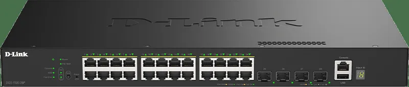 D-Link DGS-1530-28P/E nätverksswitchar hanterad L2 Gigabit Ethernet
