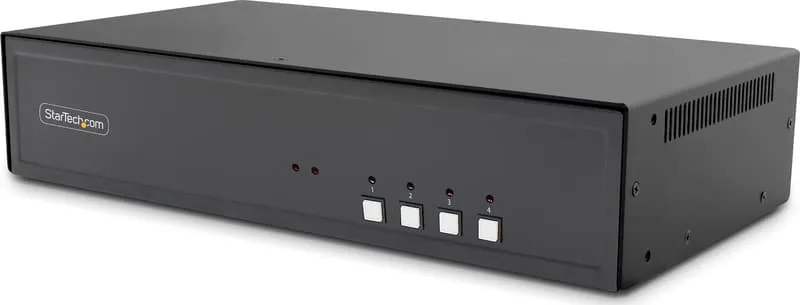 Startech .com Säker 4-portars KVM-switch för dubbla bildskärmar